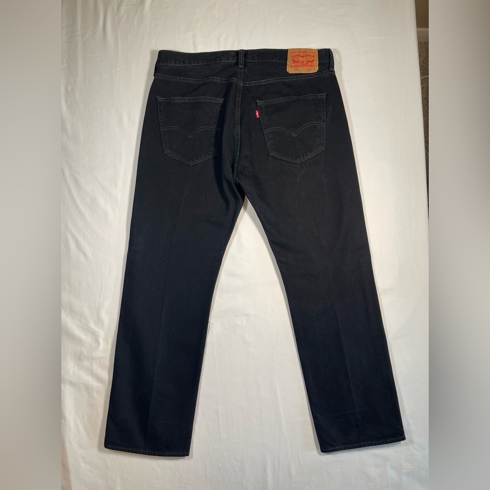 Levi's 501 Black Jeans with Brown Label